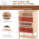 PawHut Wooden Large Hamster Cage, Gerbil Cage 4 Layers with Tall Bottom &amp; Storage Shelf