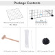 PawHut DIY Pet Playpen Metal Wire Fence 12 Panel Enclosure Indoor Outdoor Guinea Pig Bunny Small Animals Cage Black