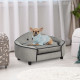 PawHut Dog Sofa for XS and S Size Dogs, Pet Chair Bed with Soft Cushion, Cat Sofa  Couch with Washable Cover, Wooden Frame, 66.5