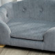 PawHut Dog Sofa Bed Pet Chair Couch with Water Resistant Fabric, Kitten Lounge with Soft Cushion Washable Cover, Wooden Frame fo