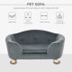 PawHut Dog Sofa Bed Pet Chair Couch with Water Resistant Fabric, Kitten Lounge with Soft Cushion Washable Cover, Wooden Frame fo