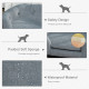 PawHut Dog Sofa Bed Pet Chair Couch with Water Resistant Fabric, Kitten Lounge with Soft Cushion Washable Cover, Wooden Frame fo