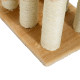 PawHut Pet Stairs 3-step Pet Ladder Cat dog Stairs Climb Ladder Cat Tree, Beige