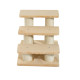 PawHut Pet Stairs 3-step Pet Ladder Cat dog Stairs Climb Ladder Cat Tree, Beige
