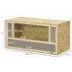 PawHut Reptile Terrarium Vivarium Habitat w/ Transparent Sliding Doors, Breathable Mesh, for Lizards, Horned Frogs, Snakes and C