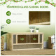 PawHut Reptile Terrarium Vivarium Habitat w/ Transparent Sliding Doors, Breathable Mesh, for Lizards, Horned Frogs, Snakes and C