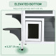 PawHut 2-story Cat House Outdoor, Weatherproof Wooden Cat Enclosure for Feral Cats with Escape Door, Openable Roof, Jumping Plat