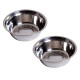PawHut Raised Dog Feeding Bowls with Stand, Stainless Steel for Medium Dog, 58L x 31W x 25H cm - Brown