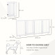 PawHut Freestanding Pet Gate 4 Panels Wooden Dog Safety Fence Foldable with Support Feet for Doorway Stairs 91cm Tall White