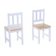 4-Piece Kids Table and Chair Set with 2 Wooden Chairs, 1 Storage Bench, and Interesting Modern Design, Beige/White