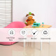 4-Piece Kids Table and Chair Set with 2 Wooden Chairs, 1 Storage Bench, and Interesting Modern Design, Beige/White