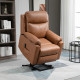Faux Leather 70° Electric Riser Recliner Chair - Brown
