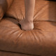 Faux Leather 70° Electric Riser Recliner Chair - Brown