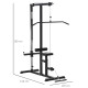 Exercise Pulley Machine Power Tower with Adjustable Seat Cable Positions