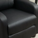 Recliner Armchair, Massage Faux Leather Push Back Reclining Chair with Adjustable Leg Rest, Side Pocket, for Home Living Room Th