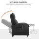 Recliner Armchair, Massage Faux Leather Push Back Reclining Chair with Adjustable Leg Rest, Side Pocket, for Home Living Room Th