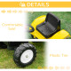 Kids Ride on Digger Pedal Go Kart Pretend Play Construction No Power Truck with Horn for 3 - 6 Years, Yellow