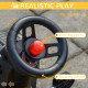 Kids Ride on Digger Pedal Go Kart Pretend Play Construction No Power Truck with Horn for 3 - 6 Years, Yellow