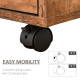 Rolling File Cabinet with 2 Drawers, Mobile Filing Cabinet with Hanging File Folder for Letter Sized Documents, Rustic Brown