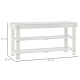 Shoe Bench, 3-Tier Wooden Shoe Rack with Hidden Storage Compartment, Slatted Shelves, Home Storage Unit, Hallway Furniture, Whit