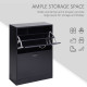 2 Drawer Shoe Cabinet, Narrow Shoe Storage Cabinet with Flip Doors and Adjustable Shelves, Slim Shoe Cupboard for 12 Pairs of Sh