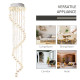 Modern Crystal Chandelier Ceiling Light Pendant Lamp Chrome Finish Glass Droplets New, Ф30 x 120cm