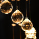 Modern Crystal Chandelier Ceiling Light Pendant Lamp Chrome Finish Glass Droplets New, Ф30 x 120cm