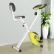 Exercise Bike Fitness Bicycle Indoor trainer Foldable 8-level Magnetic Resistance Adjustable w/LCD Monitor Pulse Sensor, Yellow
