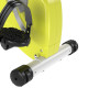 Exercise Bike Fitness Bicycle Indoor trainer Foldable 8-level Magnetic Resistance Adjustable w/LCD Monitor Pulse Sensor, Yellow