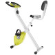Exercise Bike Fitness Bicycle Indoor trainer Foldable 8-level Magnetic Resistance Adjustable w/LCD Monitor Pulse Sensor, Yellow