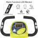 Exercise Bike Fitness Bicycle Indoor trainer Foldable 8-level Magnetic Resistance Adjustable w/LCD Monitor Pulse Sensor, Yellow