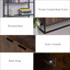 Industrial Bookshelf, Storage Shelf, Large Bookcase with 3 Open Shelves, Multifunctional Rack for Living Room, Office, Rustic Br
