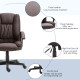 Office Chair, Computer Desk Chair, Mid Back Executive Chair with Adjustable Height and Swivel Rolling Wheels for Home Study, Bro