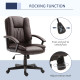 Office Chair, Computer Desk Chair, Mid Back Executive Chair with Adjustable Height and Swivel Rolling Wheels for Home Study, Bro