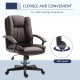 Office Chair, Computer Desk Chair, Mid Back Executive Chair with Adjustable Height and Swivel Rolling Wheels for Home Study, Bro