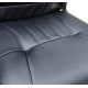 Swivel Executive Office Chair, PU Leather Computer Desk Chair with Adjustable Height, Wheels, Black