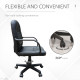 Swivel Executive Office Chair, PU Leather Computer Desk Chair with Adjustable Height, Wheels, Black