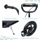 Kids Scooter Kick Scooter with 12&quot; EVA Tyres, Rear Brake, Big Wheels Scooter for 5-12 Years Old, Black