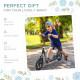 Kids Scooter Kick Scooter with 12&quot; EVA Tyres, Rear Brake, Big Wheels Scooter for 5-12 Years Old, Black