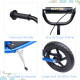Kids Scooter Kick Scooter with 12&quot; EVA Tyres, Rear Brake, Big Wheels Scooter for 5-12 Years Old, Blue