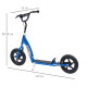 Kids Scooter Kick Scooter with 12&quot; EVA Tyres, Rear Brake, Big Wheels Scooter for 5-12 Years Old, Blue