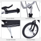 Stunt Scooter, Kids Scooter with Big Wheels, Adjustable Height, Dual Brakes, for Ages 5 Years+, Black