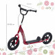 Kids Scooter Kick Scooter with 12&quot; EVA Tyres, Rear Brake, Big Wheels Scooter for 5-12 Years Old, Red