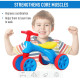 Baby Balance Bike Toddler Training Walker Smooth Rubber Wheels Ride on Toy Storage Bin Gift for Boys Girls Blue Red
