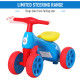 Baby Balance Bike Toddler Training Walker Smooth Rubber Wheels Ride on Toy Storage Bin Gift for Boys Girls Blue Red
