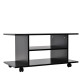 Modern TV Cabinet Stand Storage Shelves Table Mobile Bedroom Furniture Bookshelf Bookcase Black