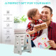 Kids Toddler Step Stool Ladder Kitchen Helper for Toilet Potty Training Bathroom Sink Bedroom Blue and Grey