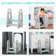 Kids Toddler Step Stool Ladder Kitchen Helper for Toilet Potty Training Bathroom Sink Bedroom Blue and Grey
