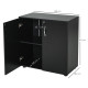Vinsetto Two-Tier Locking Office Storage Cabinet - Black