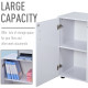 Vinsetto Two-Tier Locking Office Storage Cabinet - White